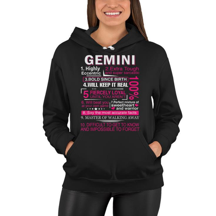 Gemini Zodiac Birthday Gift Girls Men Funny Saying Gemini  Women Hoodie