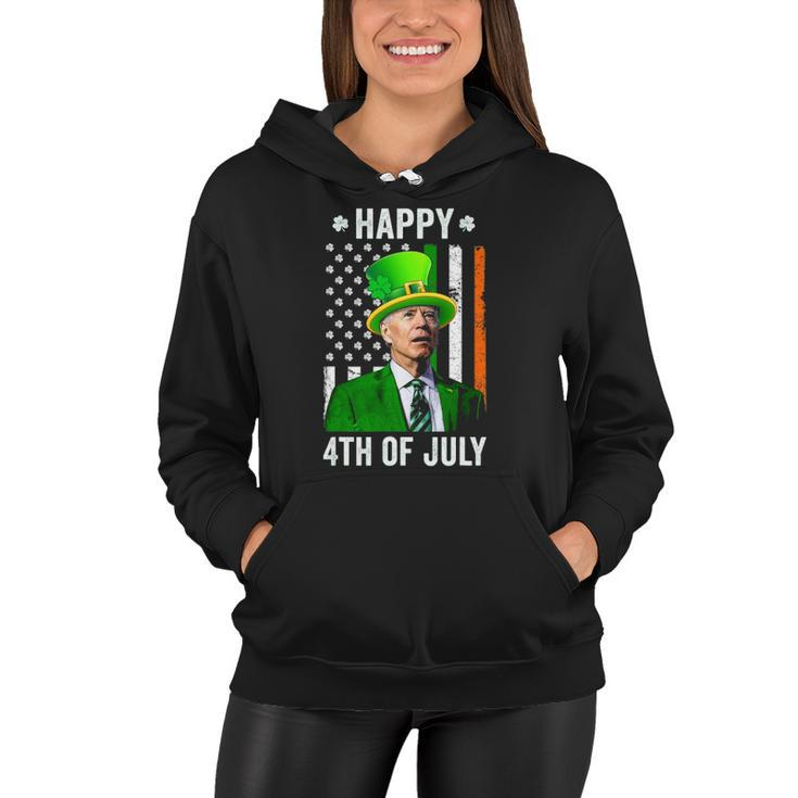 Happy 4Th Of July Joe Biden St Patricks Day Leprechaun Hat Women Hoodie