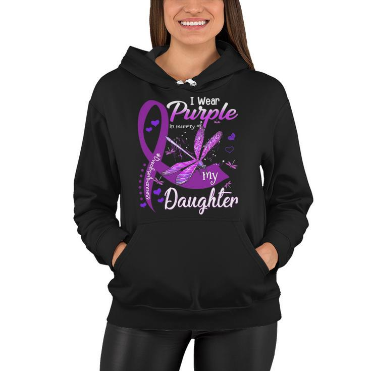 I Wear Purple In Memory For My Daughter Overdose Awareness Women Hoodie