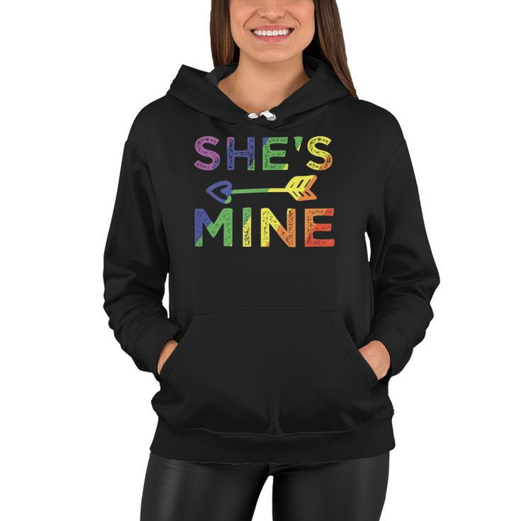 Lesbian Couple Shes Mine Im Hers Matching Lgbt Pride  Women Hoodie