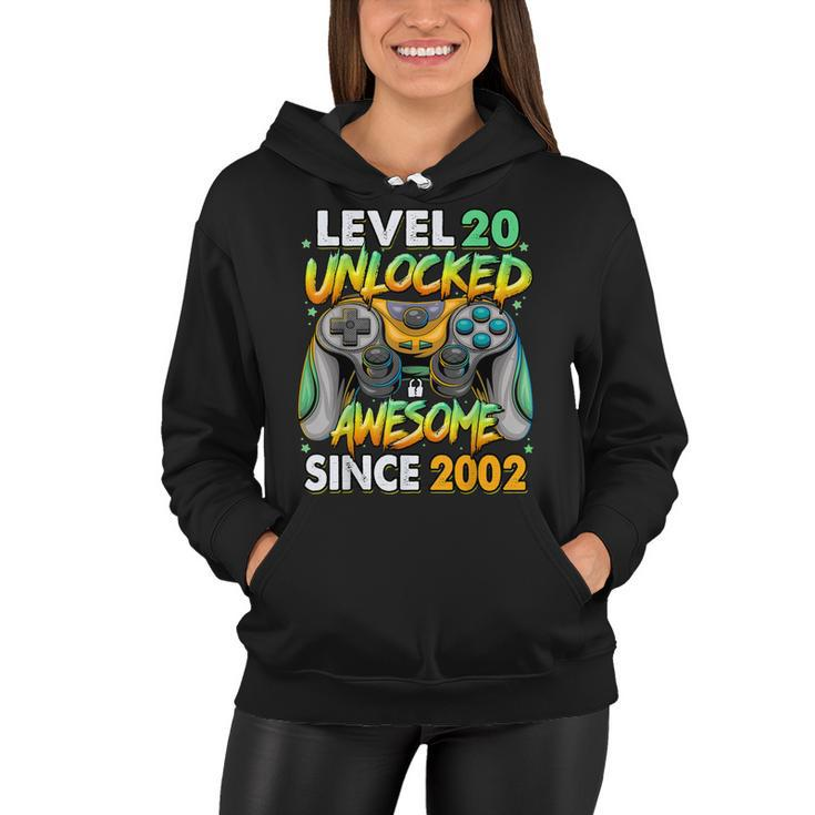 Level 20 Unlocked Awesome Since 2002 20Th Birthday Gaming  V3 Women Hoodie