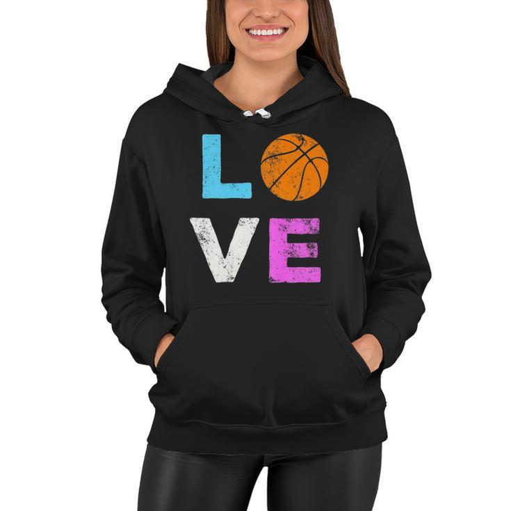 Love Basketball American Team Fan Gift  Women Hoodie