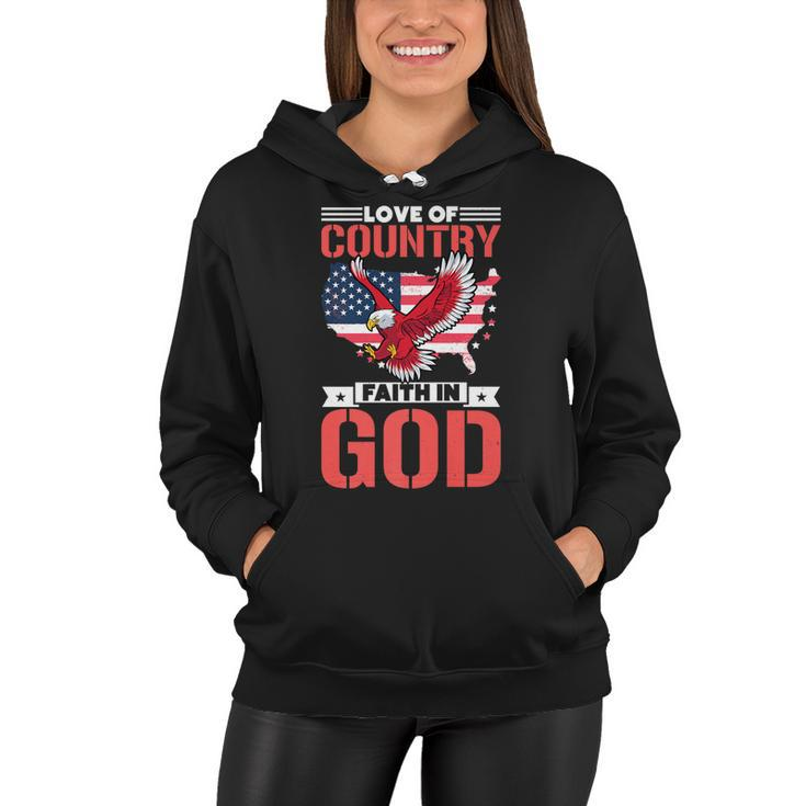 Love Of Country Faith In God   Women Hoodie