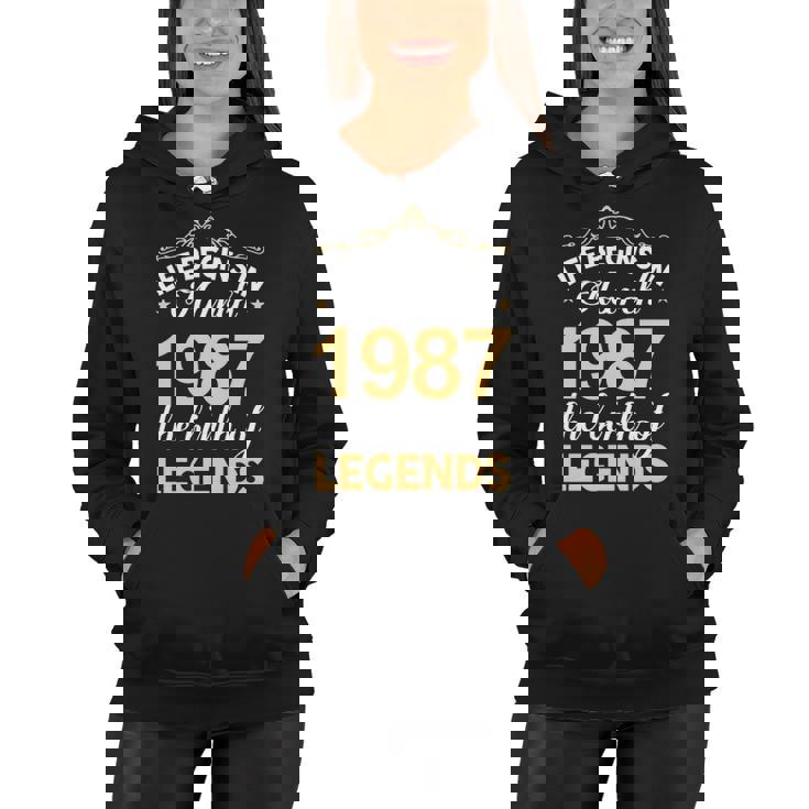 March 1987 Birthday   Life Begins In March 1987 V2 Women Hoodie