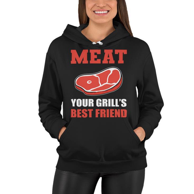 Meat Your Grill’S Best Friend Butcher Chef Cook Bbq Women Hoodie