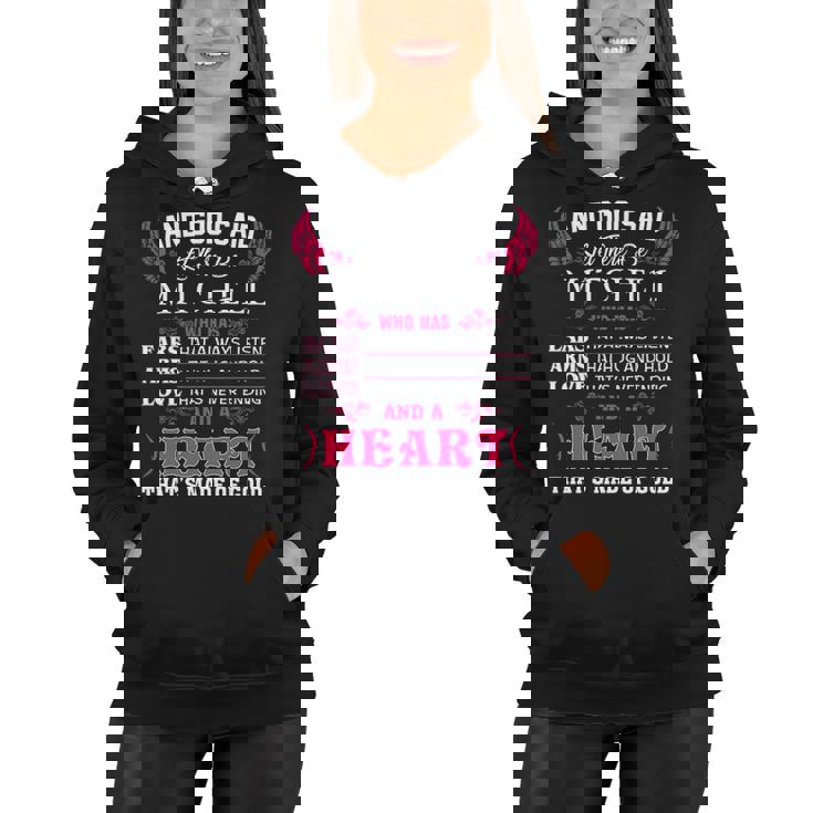 Mitchell Name Gift   And God Said Let There Be Mitchell Women Hoodie