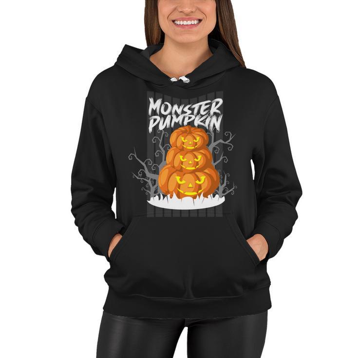 Monster Pumpkin Women Hoodie