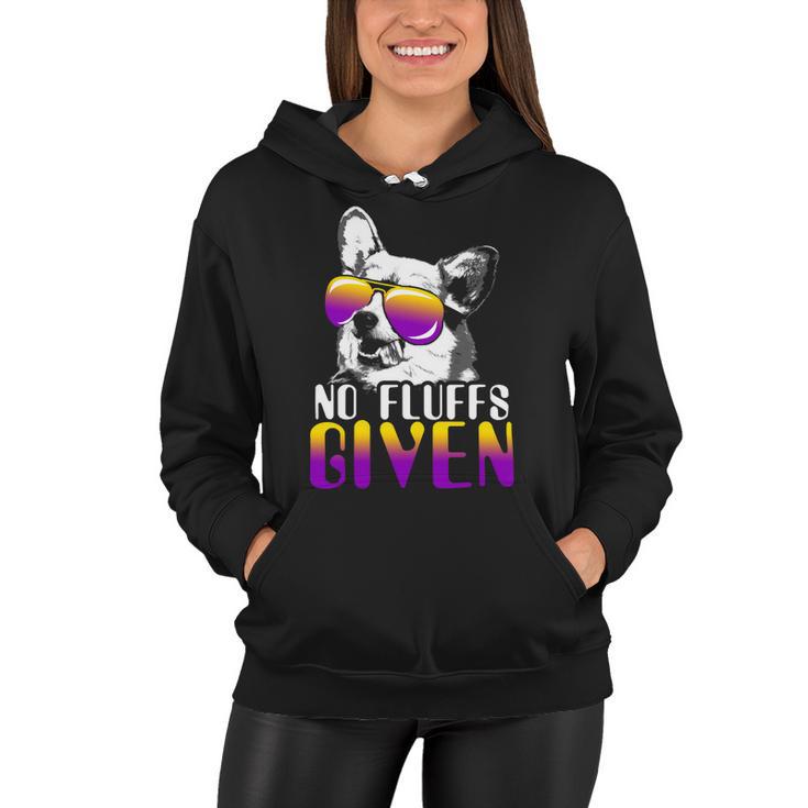 No Fluffs Given Corgi Sunglasses Pembroke Welsh Corgi Pwc Women Hoodie