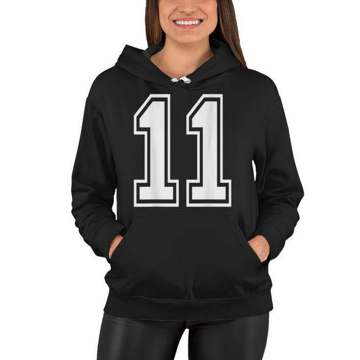 Number 11  Sports Player Number Back Of Women Hoodie