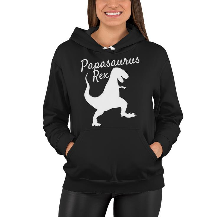 Papa Saurus Rex Family Dinosaur Pajamas Women Hoodie