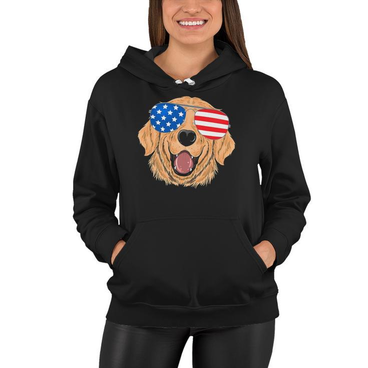 Patriotic Golden Retriever Dog 4Th Of July Gift Women Hoodie
