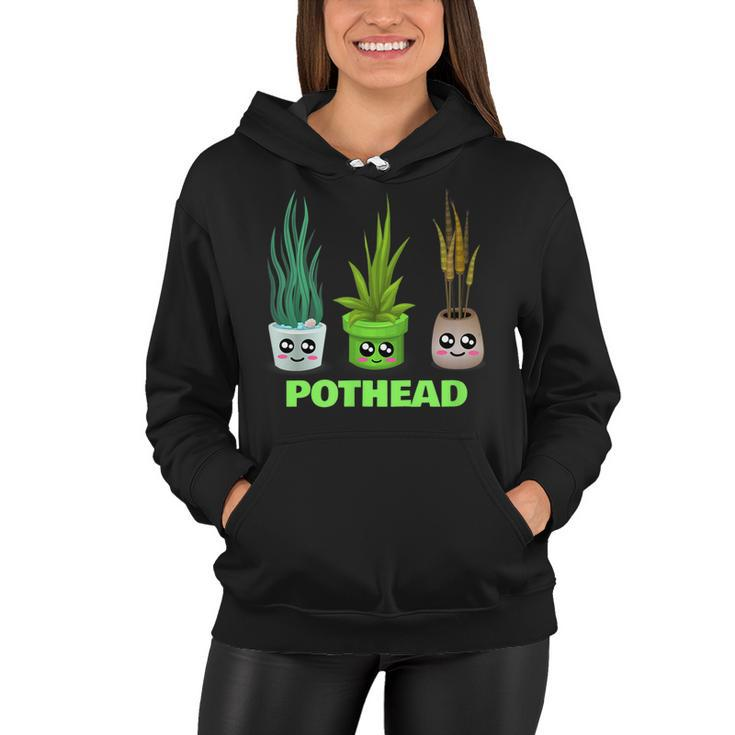 Pothead - Funny House Plant Lover Pun Women Hoodie