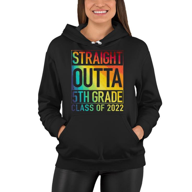 Straight Outta 5Th Grade Class Of 2022 Graduation Rainbow Women Hoodie
