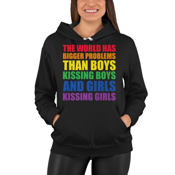 The World Has Bigger Problems Lgbt-Q Pride Gay Proud Ally   Women Hoodie