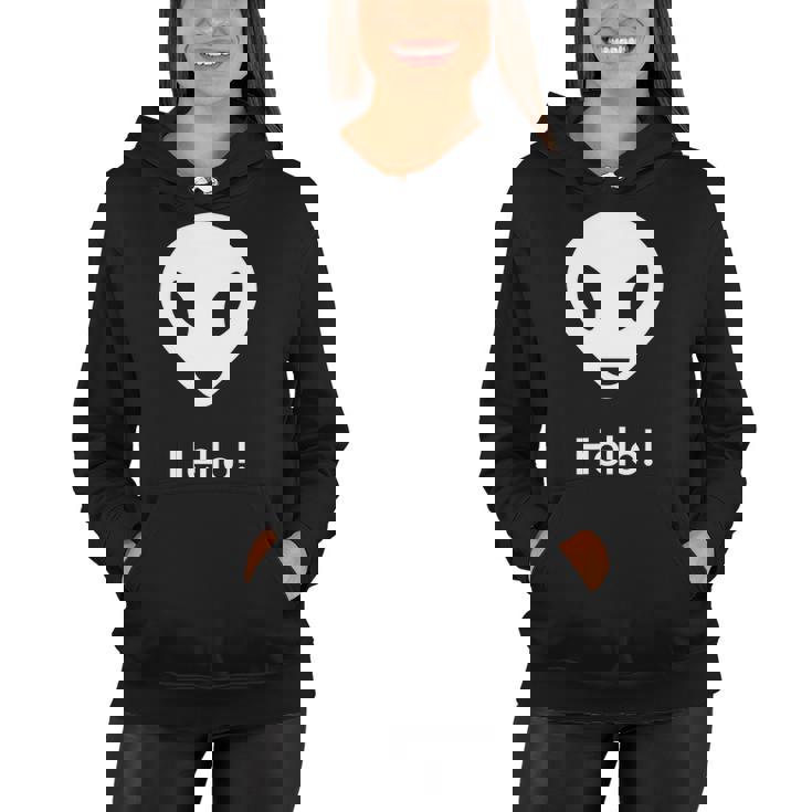 Ufo Alien Hello Science Fiction Lover Women Hoodie