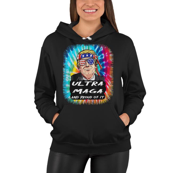 Ultra Maga Trump America Fun Tie Dye  Women Hoodie