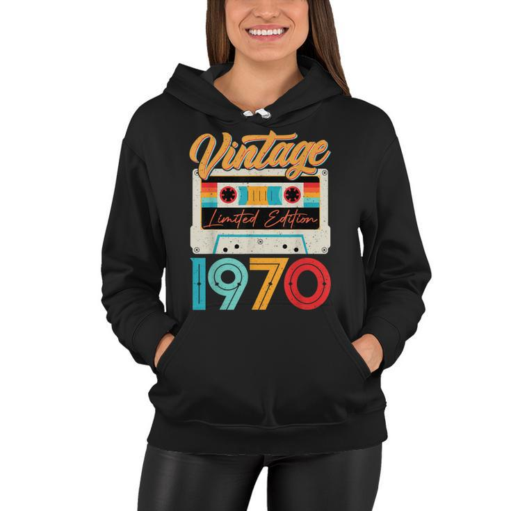 Vintage 1970 Awesome 52 Years Old Retro 52Nd Birthday Bday  Women Hoodie