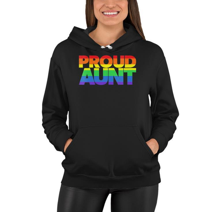 Womens Lgbtq Family Aunt Gay Pride Ally Lgbt Proud Aunt Women Hoodie