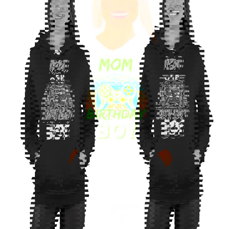Womens Mom Of The Birthday Boy Matching Video Gamer Birthday Party  Women Hoodie