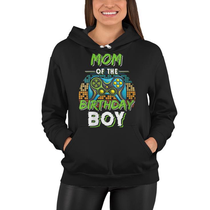 Womens Mom Of The Birthday Boy Matching Video Gamer Birthday Party  Women Hoodie