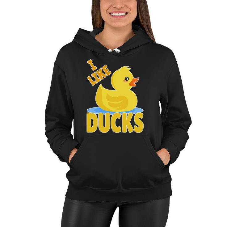 Yellow Rubber Duck Squeaker Duck I Like Ducks Women Hoodie