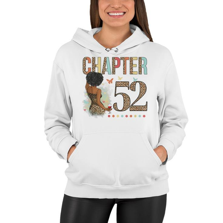 Chapter 52 Years Old 52Nd Birthday Leopard Afro Black Womens  Women Hoodie