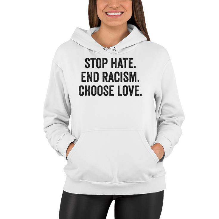 Choose Love Buffalo - Stop Hate End Racism Choose Love  Women Hoodie