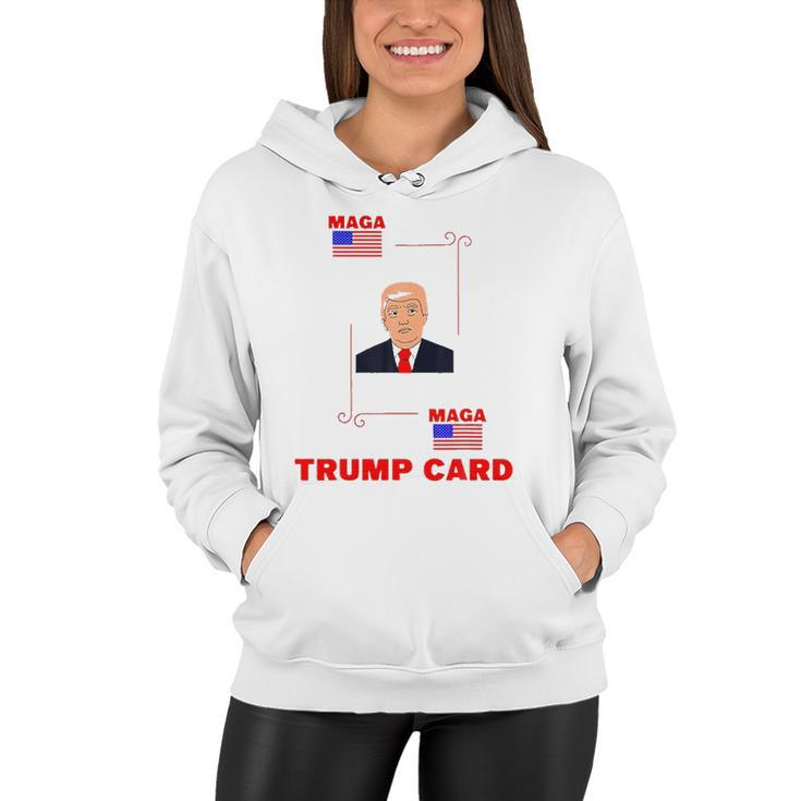 Election 2024 Ace Of Trump Card Maga Political Women Hoodie