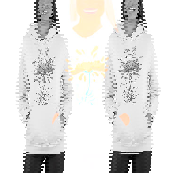 Frog On Flowers Nature Flower Leaves Petals Women Hoodie