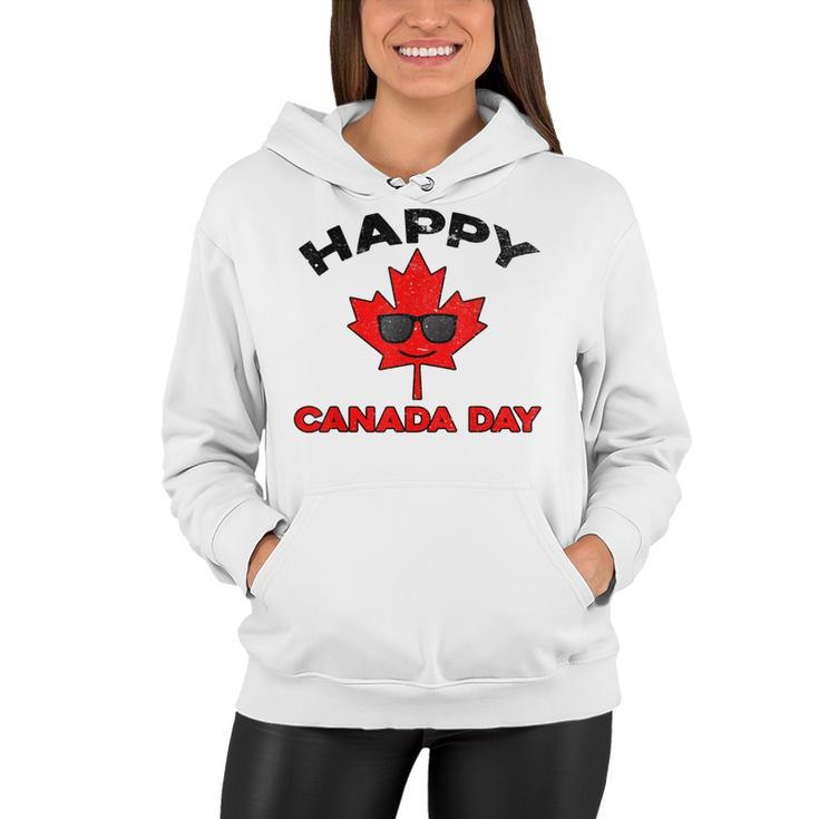 Happy Canada Day Funny Maple Leaf Canada Day Kids Toddler  Women Hoodie
