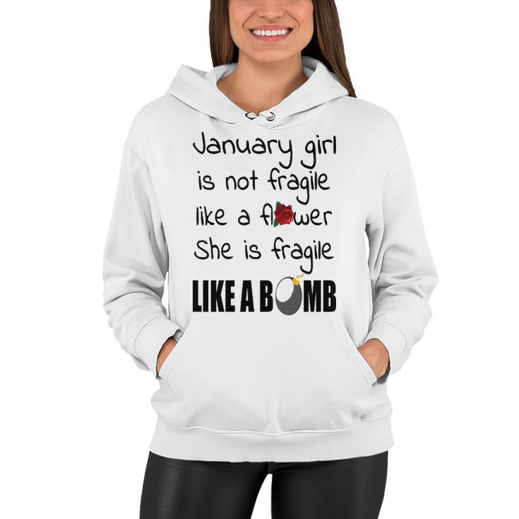 Women's Funny Graphic Sweatshirt – 'Not Fragile Like A Flower Fragile Like A Bomb' Pullover - View #7