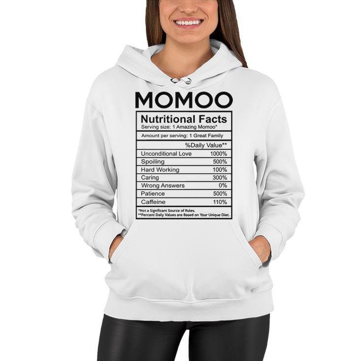 Momoo Grandma Gift   Momoo Nutritional Facts Women Hoodie