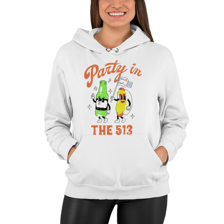 Party In The 513 Baseball Player Women Hoodie