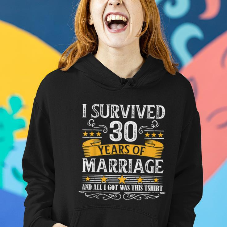 30Th Wedding Anniversary Couples Husband Wife 30 Years V2 Women Hoodie Gifts for Her