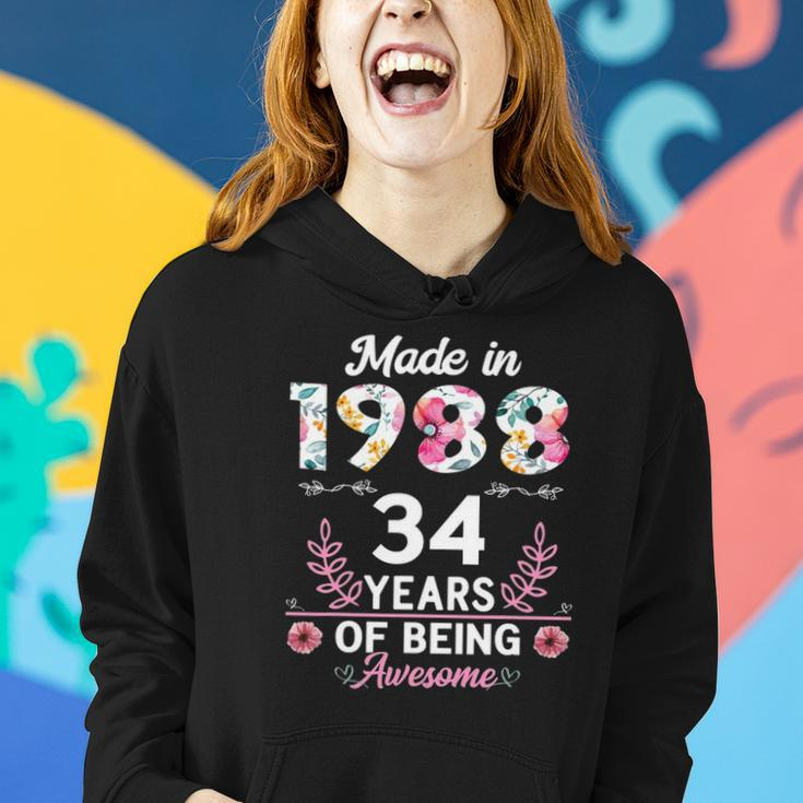 34 Years Old Gifts 34Th Birthday Born In 1988 Women Girls Women Hoodie Gifts for Her