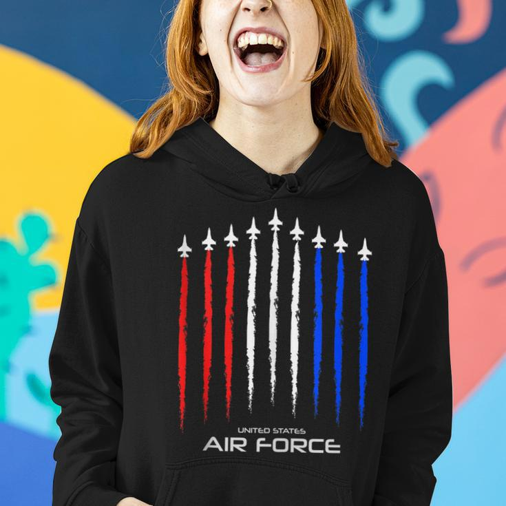 Air Force Us Veterans 4Th Of JulyAmerican Flag Women Hoodie Gifts for Her
