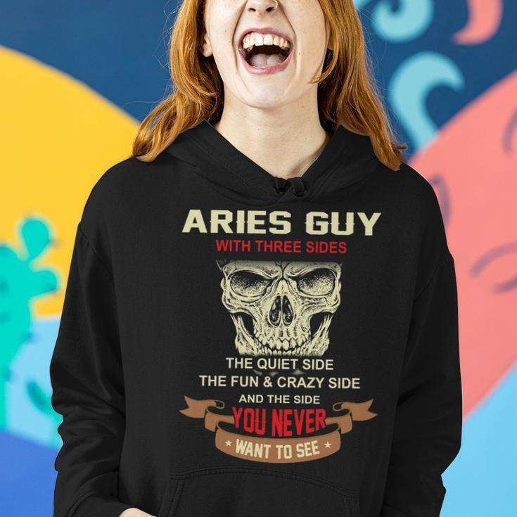 Aries Guy I Have 3 Sides Aries Guy Birthday Women Hoodie Gifts for Her