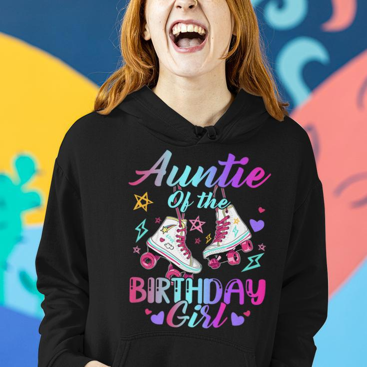 Auntie Of The Birthday Girl Rolling Birthday Roller Skates Women Hoodie Gifts for Her