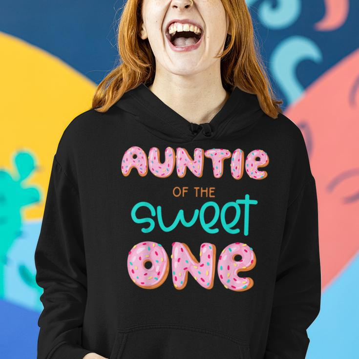 Auntie Of The Sweet One First Birthday Matching Family Donut Women Hoodie Gifts for Her