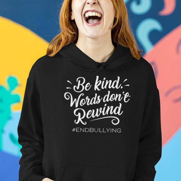 Be Kind Words Dont Rewind Orange Kindness Women Hoodie Gifts for Her