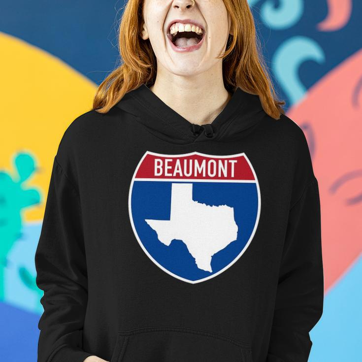 Beaumont Texas Tx Interstate Highway Vacation Souvenir Women Hoodie Gifts for Her