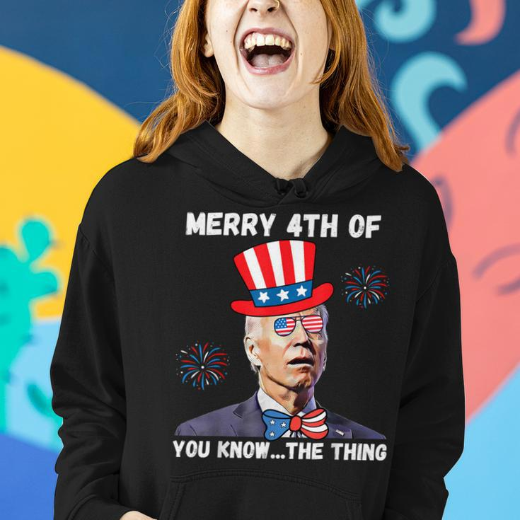 Biden Dazed Merry 4Th Of You Know The Thing 4Th Of July Women Hoodie Gifts for Her
