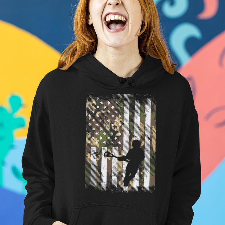 Camo Flag Lacrosse Vintage Patriotic Lax Player Men Women Women Hoodie Gifts for Her