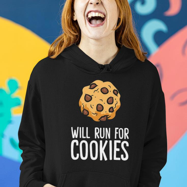 Chocolate Chip Cookie Lover Will Run For Cookies Women Hoodie Gifts for Her