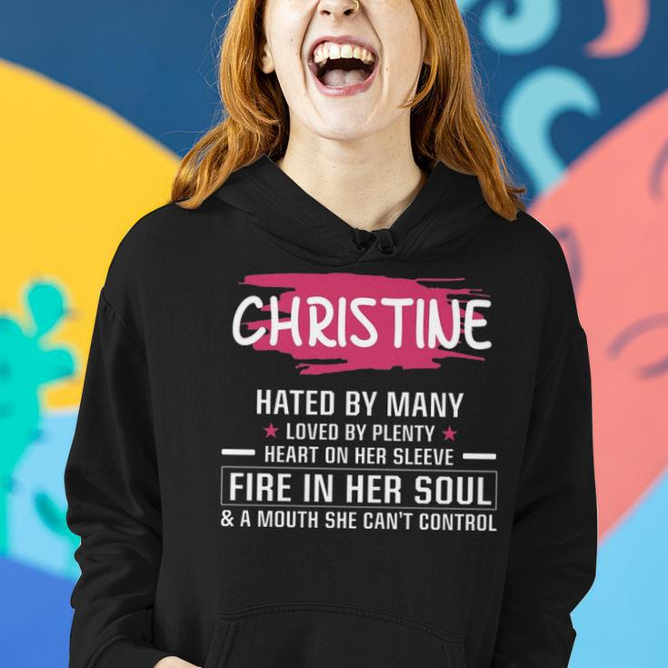 Christine Name Gift Christine Hated By Many Loved By Plenty Heart On Her Sleeve Women Hoodie Gifts for Her