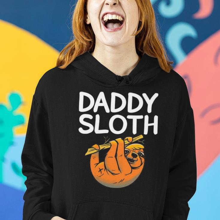 Daddy Sloth Lazy Cute Sloth Father Dad Women Hoodie Gifts for Her