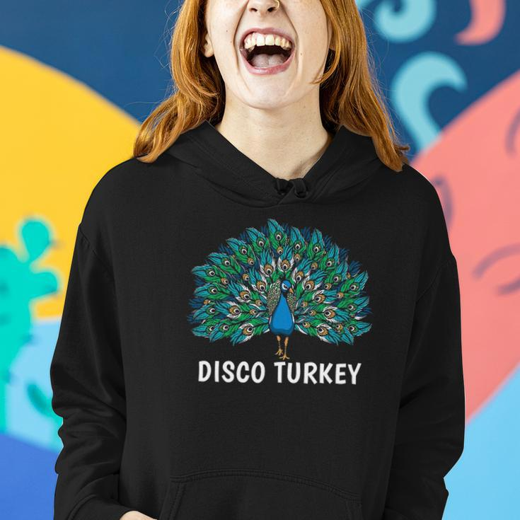 Disco Turkey Cute Peacock Design For Peacock Lover Women Hoodie Gifts for Her