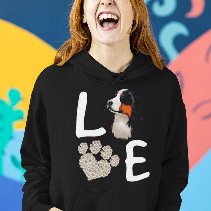 Dogs 365 Love Bernese Mountain Dog Paw Pet Rescue Women Hoodie Gifts for Her