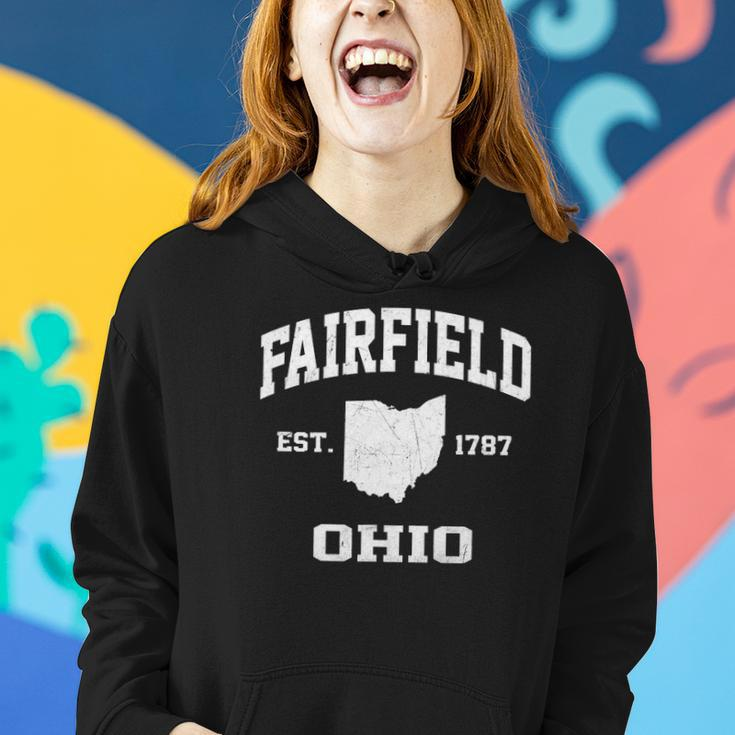 Fairfield Ohio Oh Vintage State Athletic Style Women Hoodie Gifts for Her