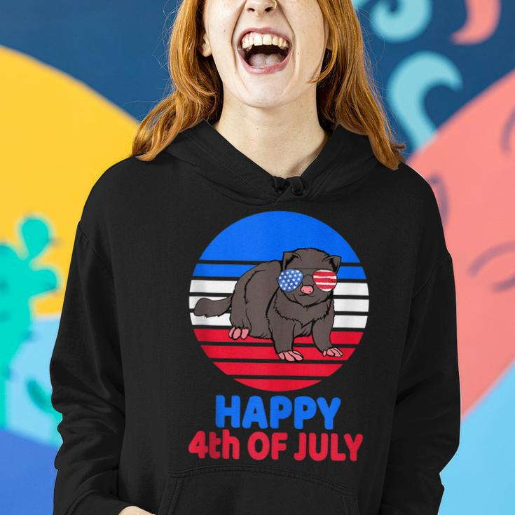 Ferret 4Th Of July For Ferret Lover July 4Th Ferret Mom Dad Women Hoodie Gifts for Her